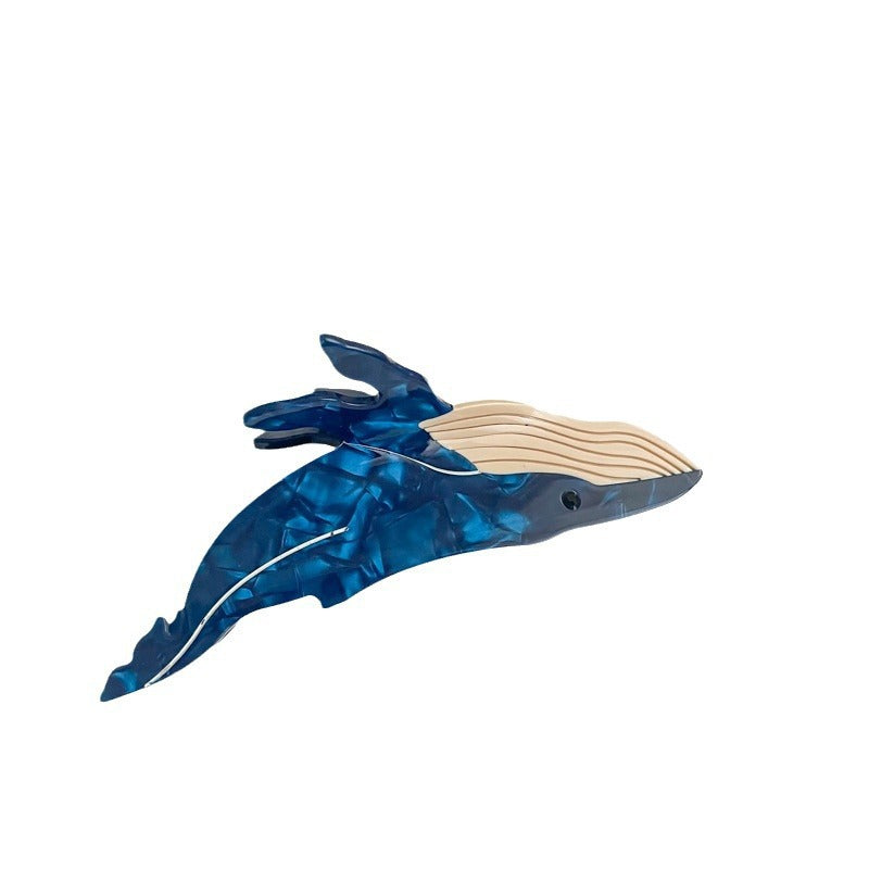 Wholesale Ocean Series Whale Conch Pearl Acetate Clip